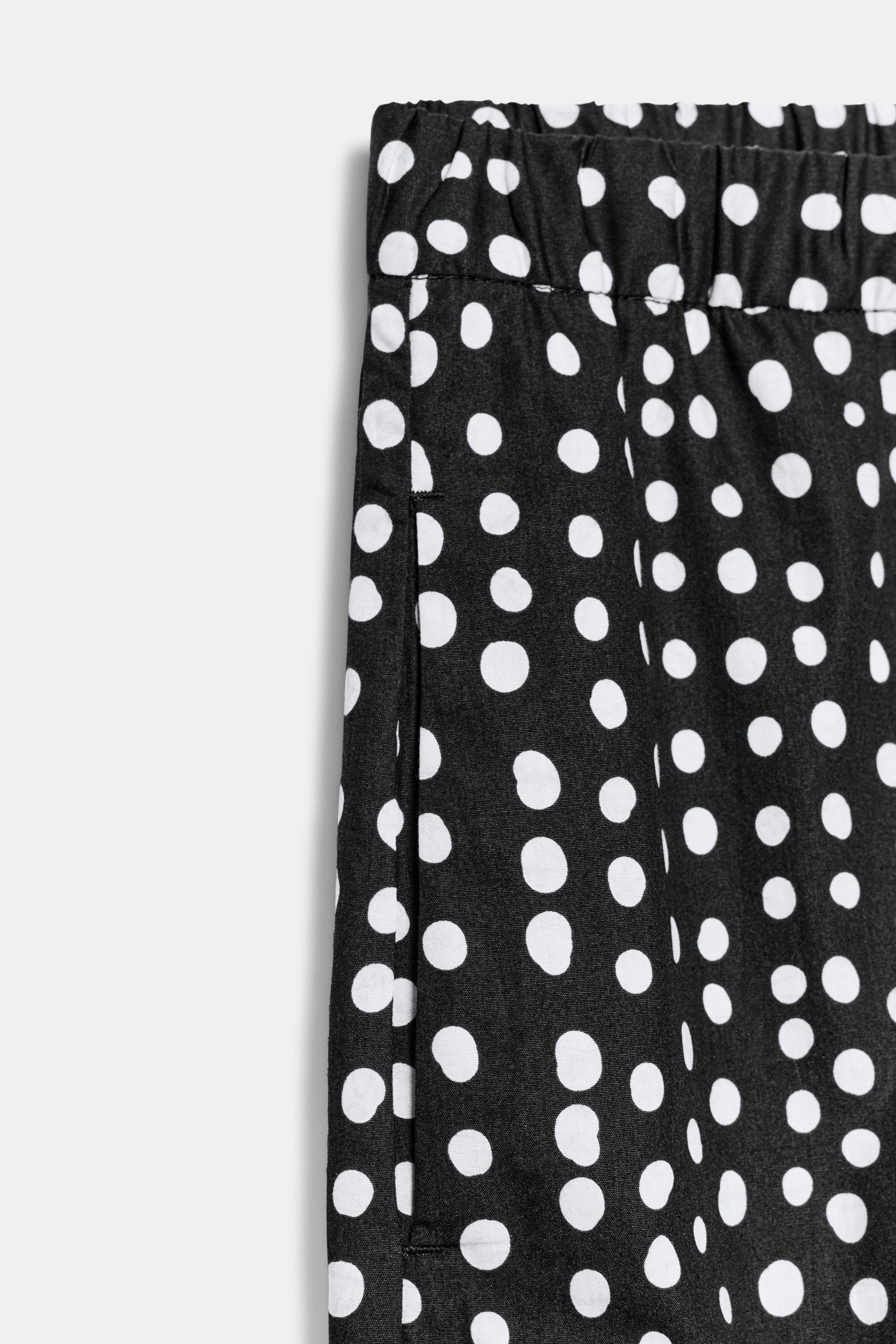 PANTALON STYLE PYJAMA À POIS ZW COLLECTION